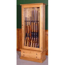 #408 Oak 8-Gun Cabinet